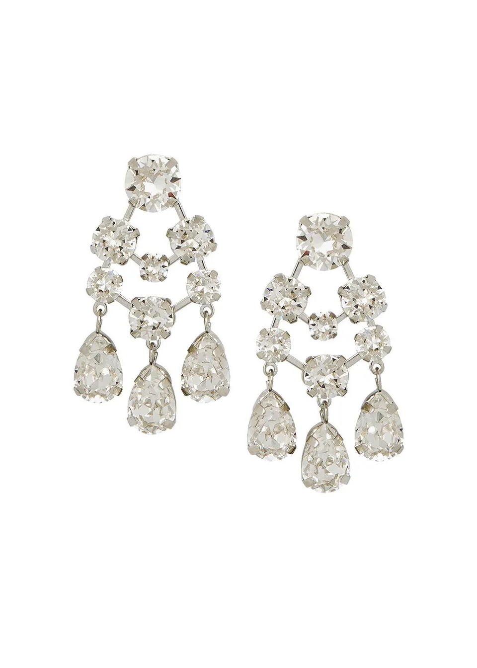Elizabeth Bower Crystallite Bauble Mini Ohrringe Rhodium