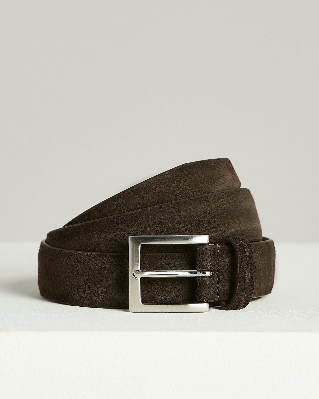 Kiton Belts Gürtel Dunkelbraun Velours Kalbsleder 100