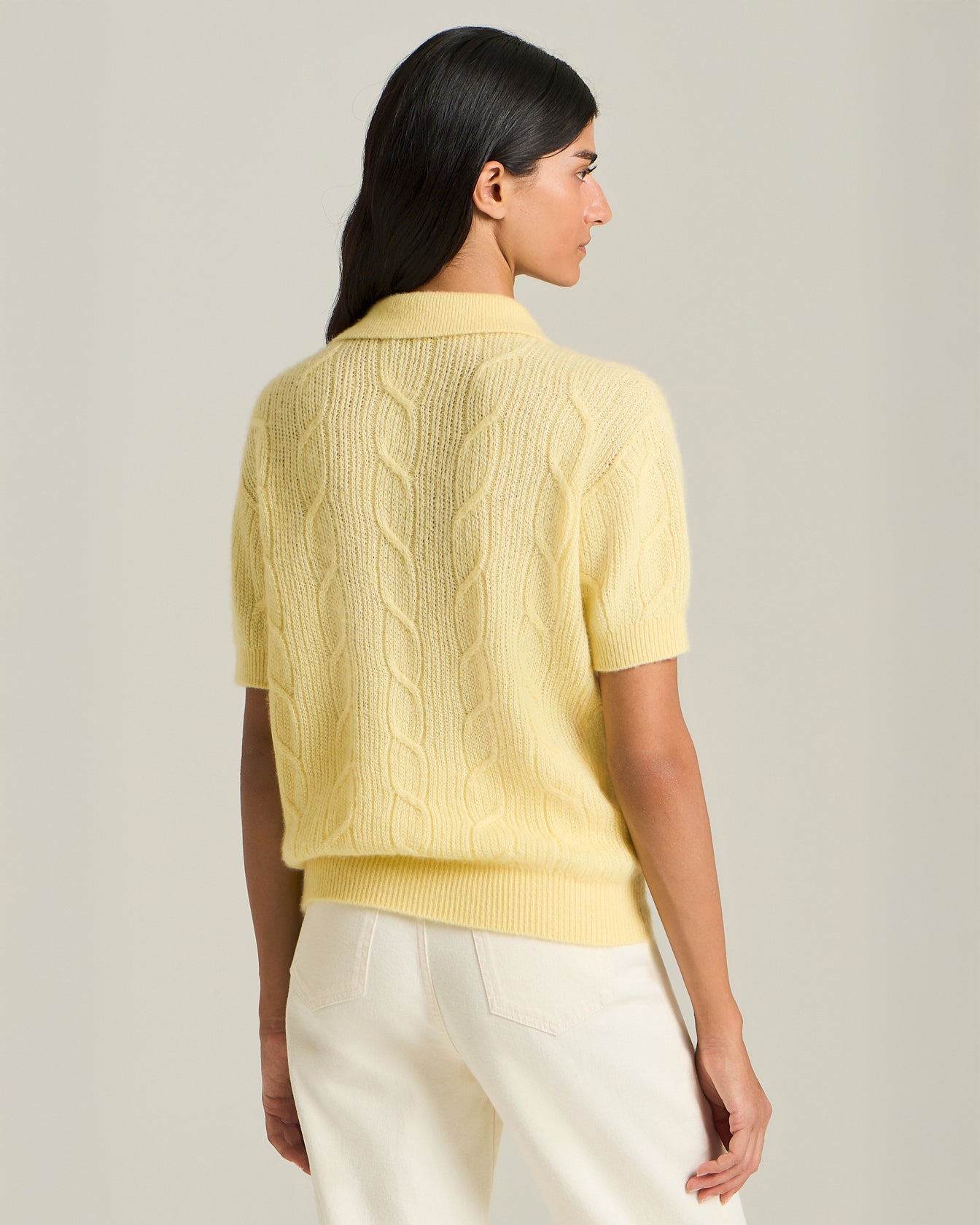 Kiton Strick-Polo Polohemd Damen Kaschmir Seide Gr.40 pastell