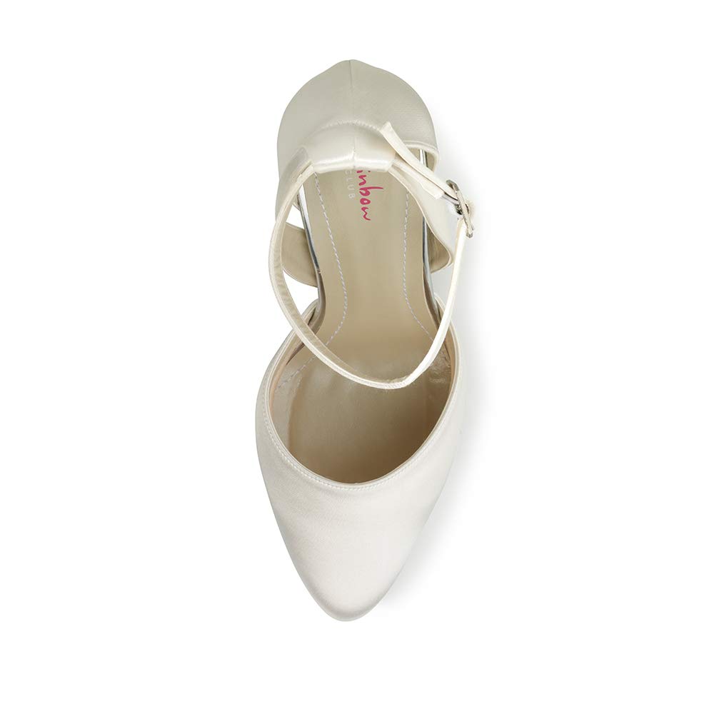 Rainbow Club Salma High Heels Ivory Satin Gr.40