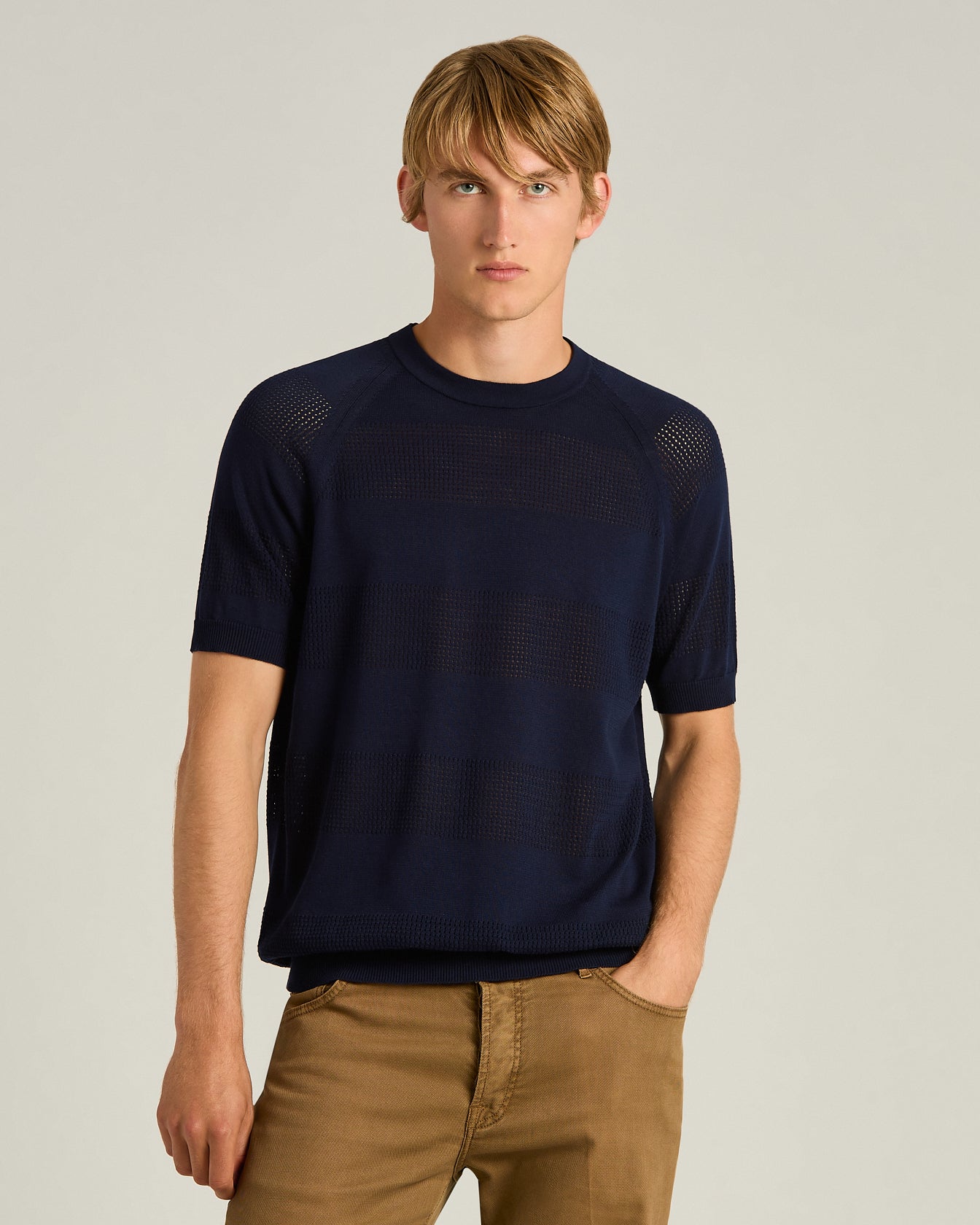 Kiton Knitwear Cotton Sweater Pullover Baumwolle Kurzarm