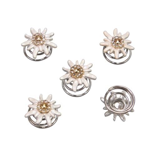Alpenflüstern DAHEIM Greta Haar-Curlies Haarschmuck creme-weiß 5er Set