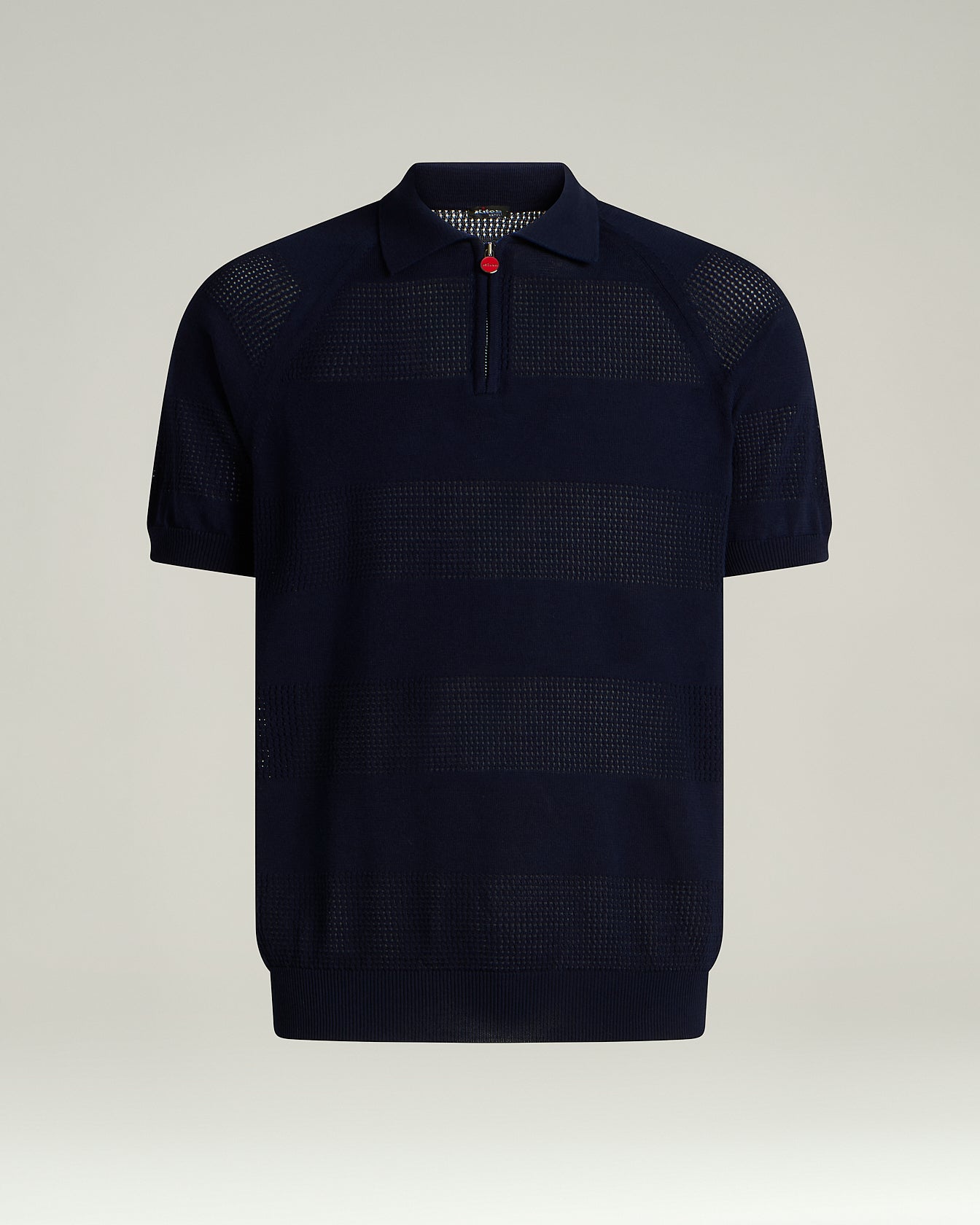 Kiton Polo Poloshirt Kurzarm Zip Baumwolle