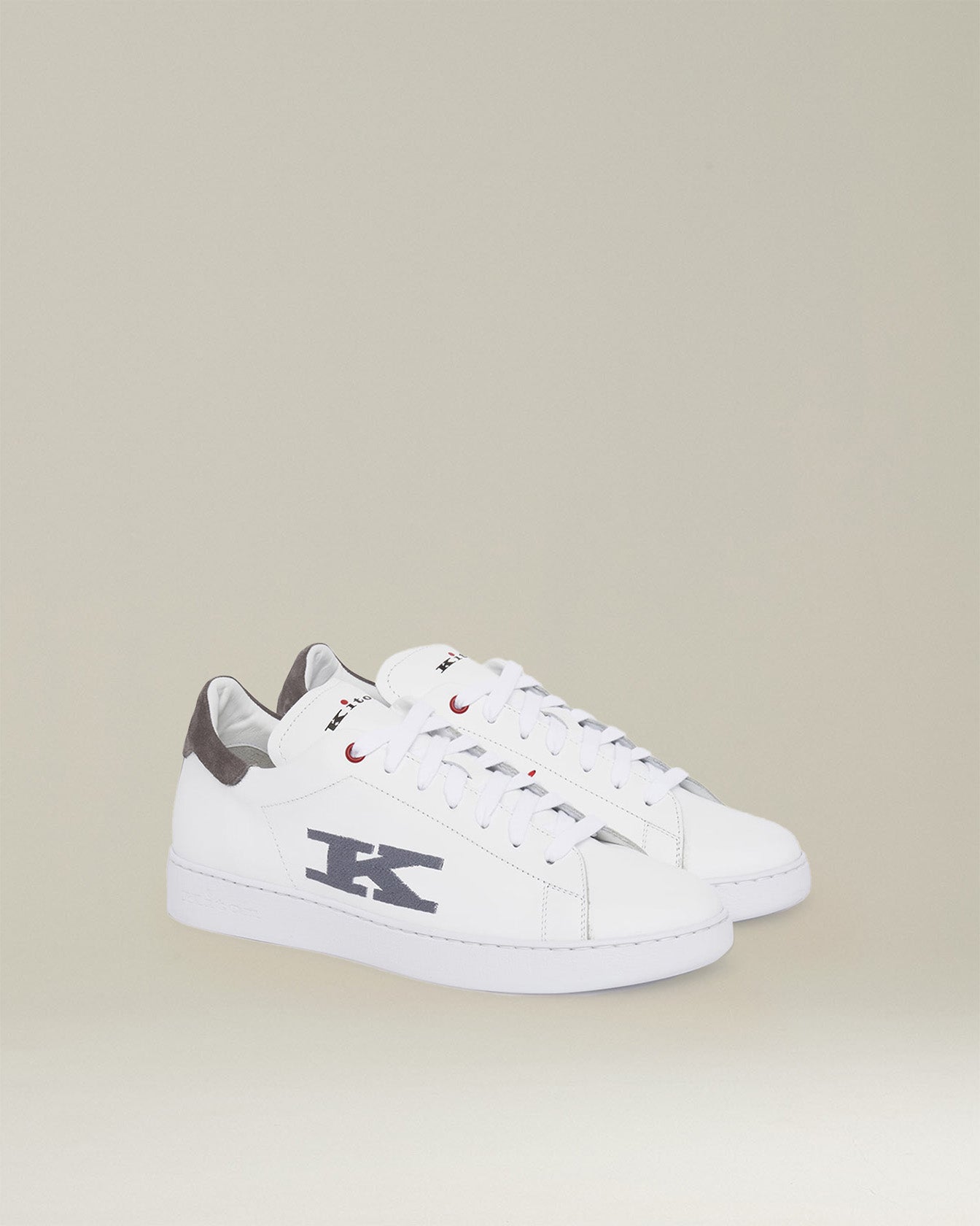 Kiton Calfskin Sneakers Sneaker weiss Kalbsleder