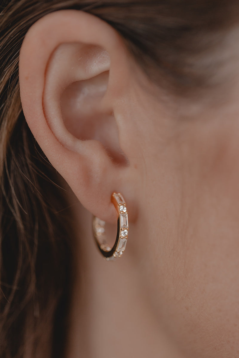 Juvelan Artist Creolen Silber Kristall 2 cm Zirkonia