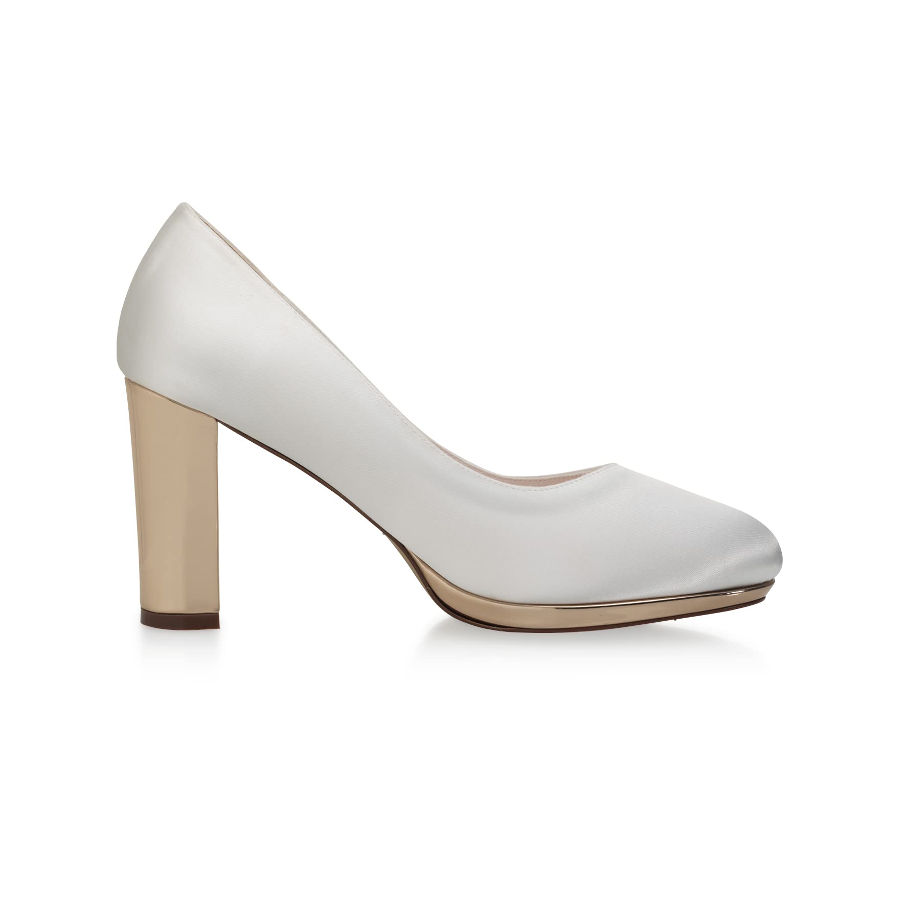 Rainbow Club Luxe Clair Pumps Satin Ivory Plateau 8 cm
