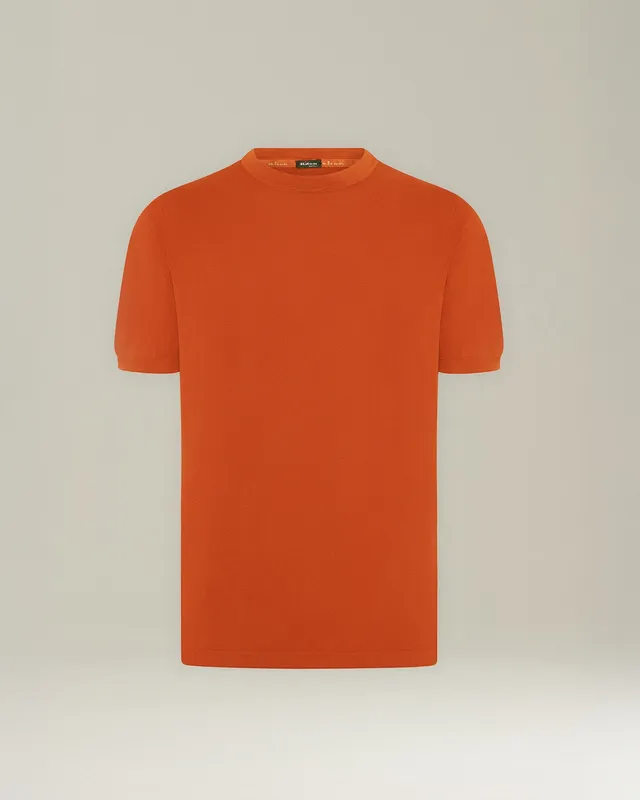 Kiton Crew Neck T-Shirt Baumwolle Größe L