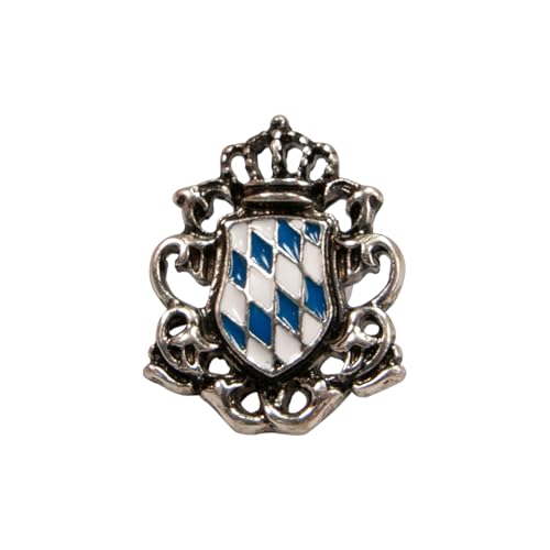 Alpenflüstern DAHEIM API140 Anstecker blau-weiß Wappen