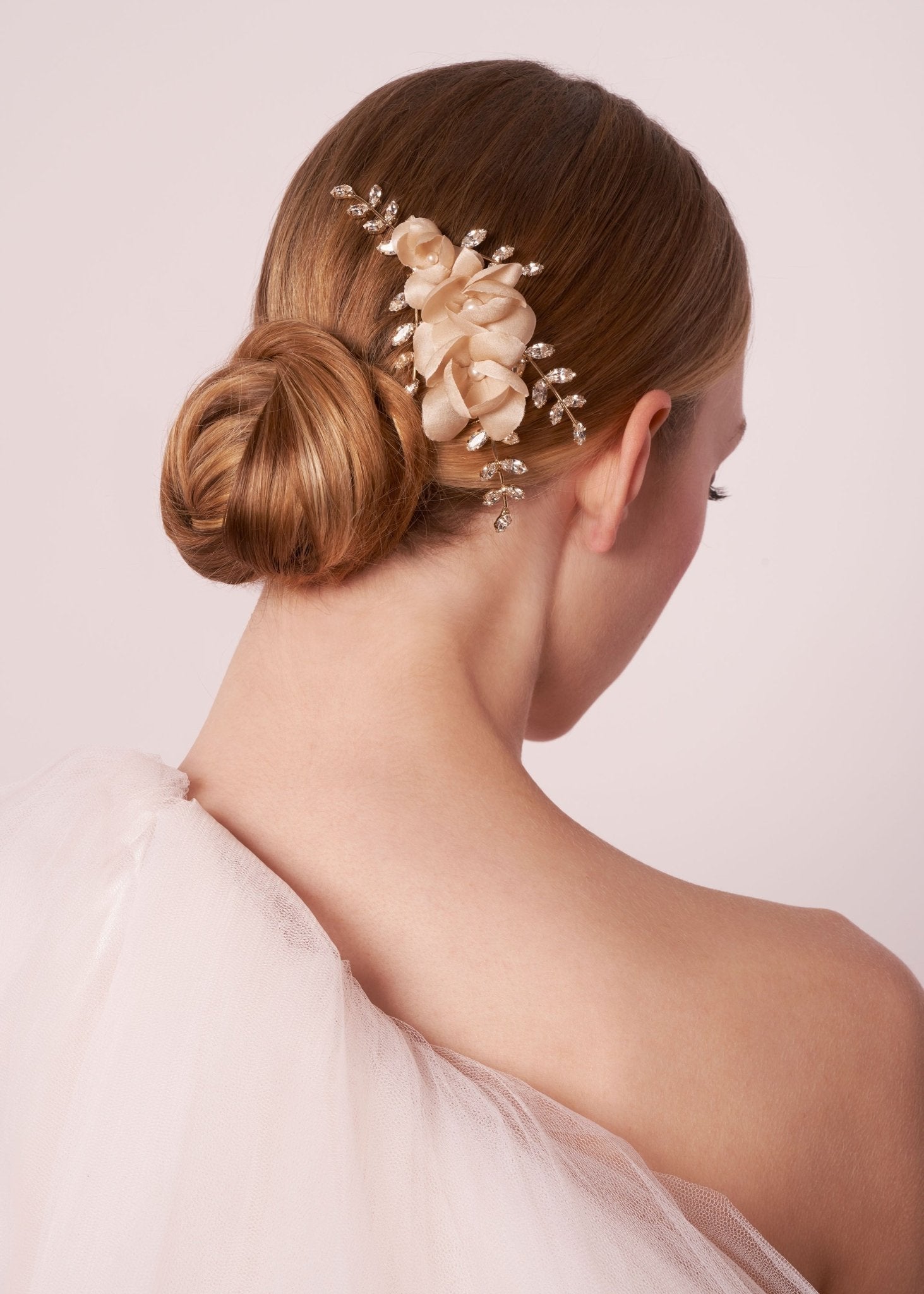 Elizabeth Bower Artemis Organna Haarkamm Rhodium Ivory