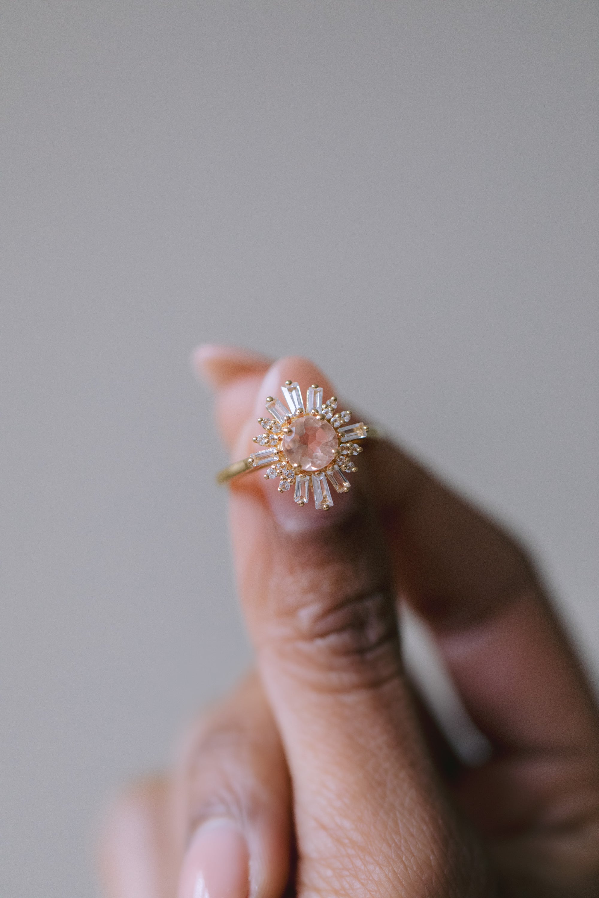 Juvelan Delhi Ring Silber Morganit Gr. 52