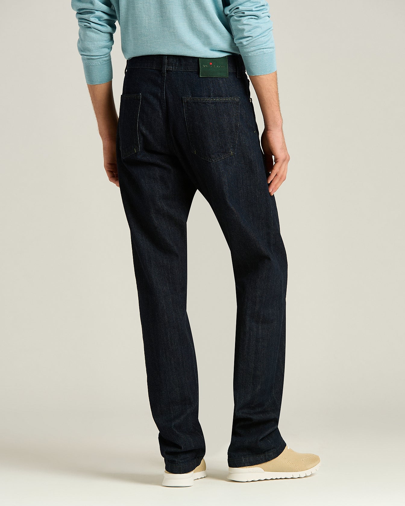 Kiton Stretch Cotton Trousers Indigo Baumwolle