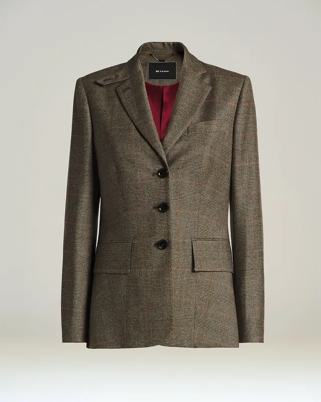 Kiton Jackets Rust Wool Sakko rost Wolle Karo