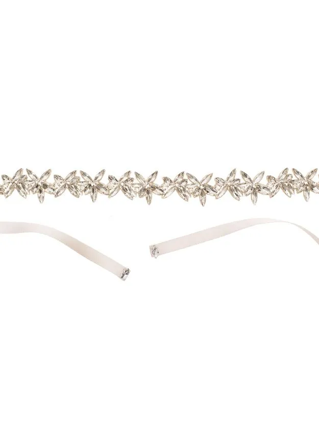 Elizabeth Bower Star Chaser Brautgürtel Silber Satin