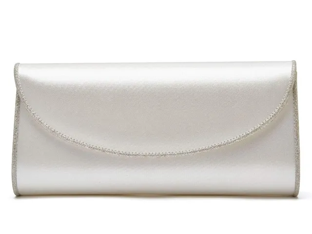 Rainbow Club Viki Clutch Handtasche Ivory Satin 23 cm