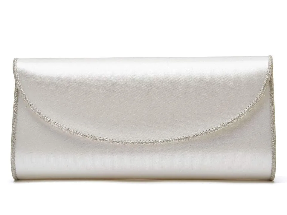 Rainbow Club Viki Clutch Handtasche Ivory Satin 23 cm