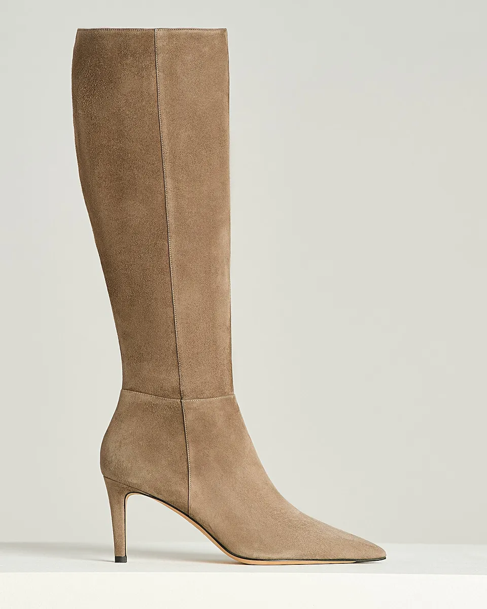 Kiton Stiefelette Damen Stiefel Beige Ziegen-Wildleder