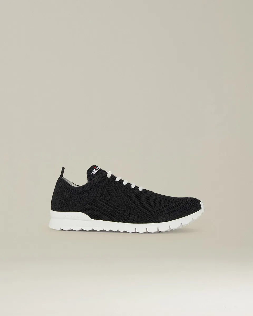 Kiton Black Stretch-Knit Fits Sneakers Schwarz Gr. 42