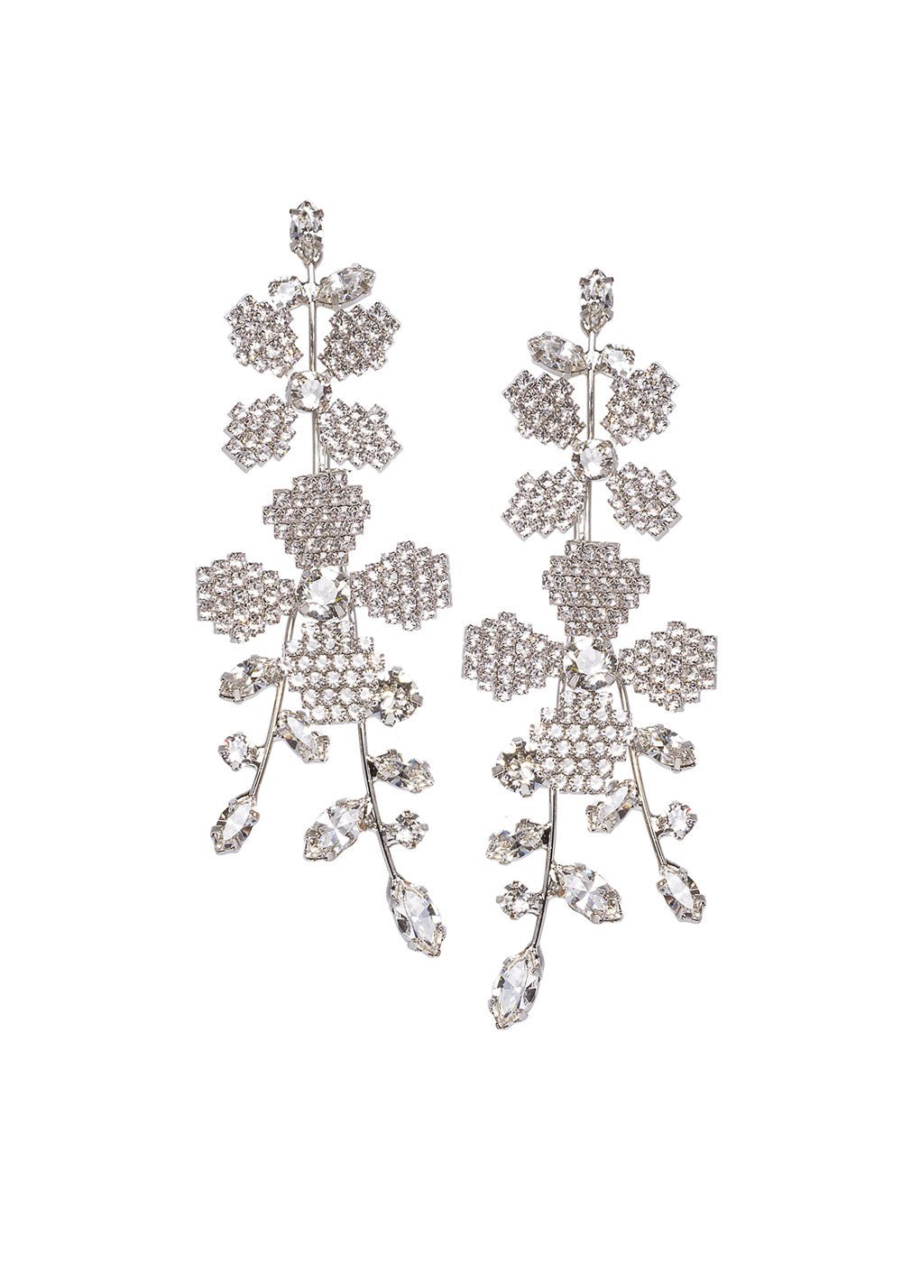 Elizabeth Bower June Crystalla Ohrringe Gold Kristall 92mm