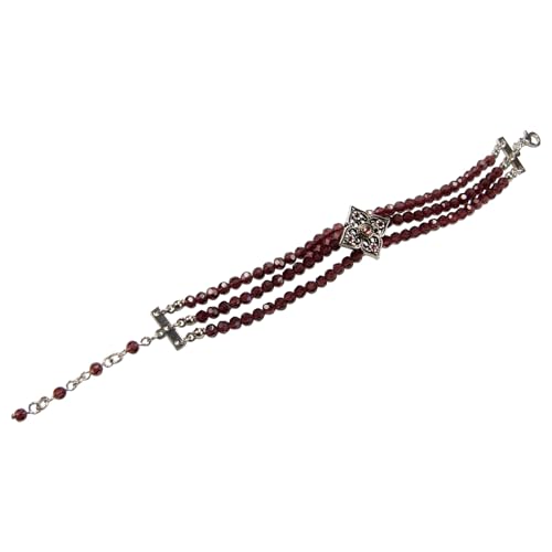 Alpenflüstern DAHEIM Louise DAB086 Perlenarmband beere 3-reihig