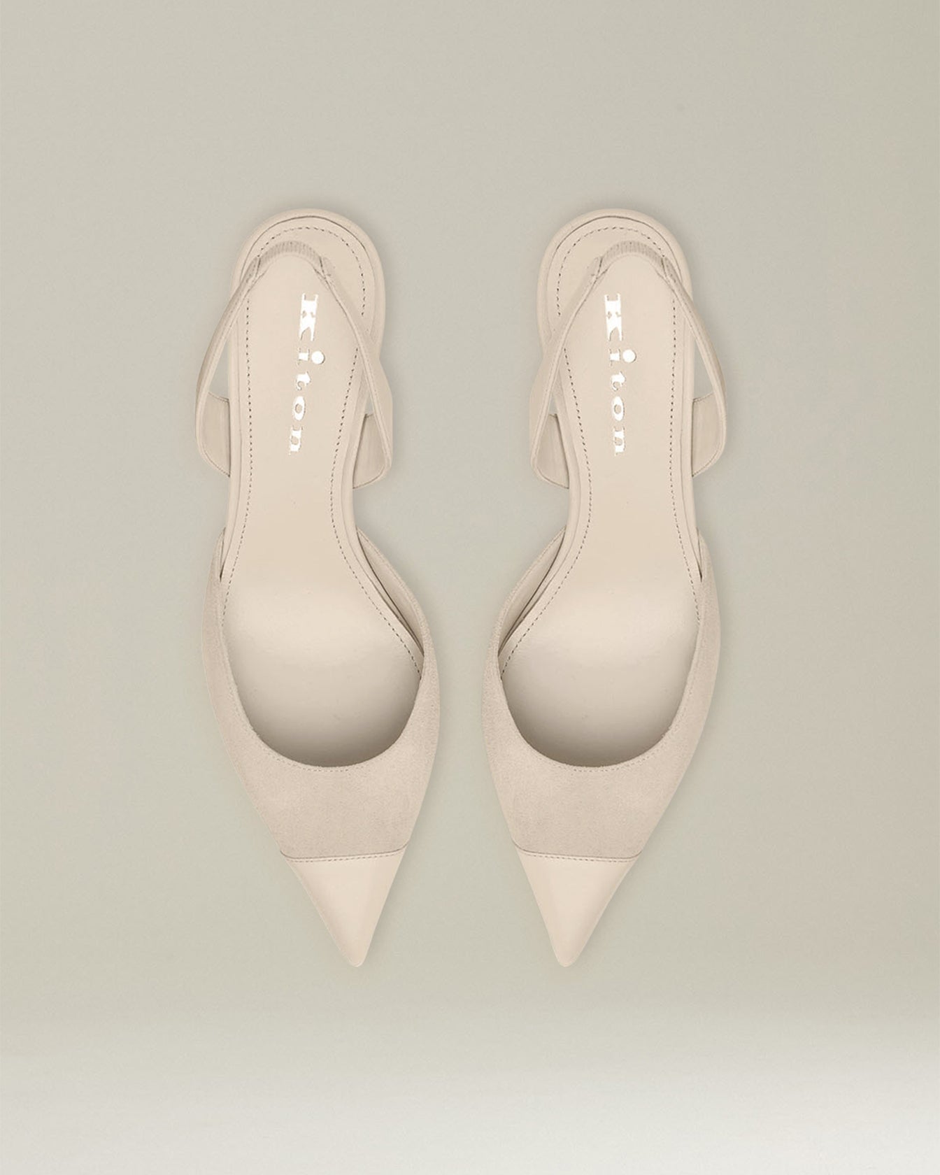 Kiton Slingback Pumps Damen Wildleder Gr.38 Absatz 7cm