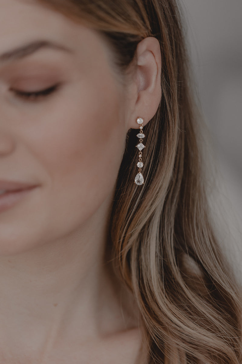 Juvelan Mariella Kristall Ohrringe 4,5 cm Brautschmuck