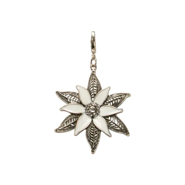 Alpenflüstern DAHEIM Edelweiß Anhänger antik-silber 4cm