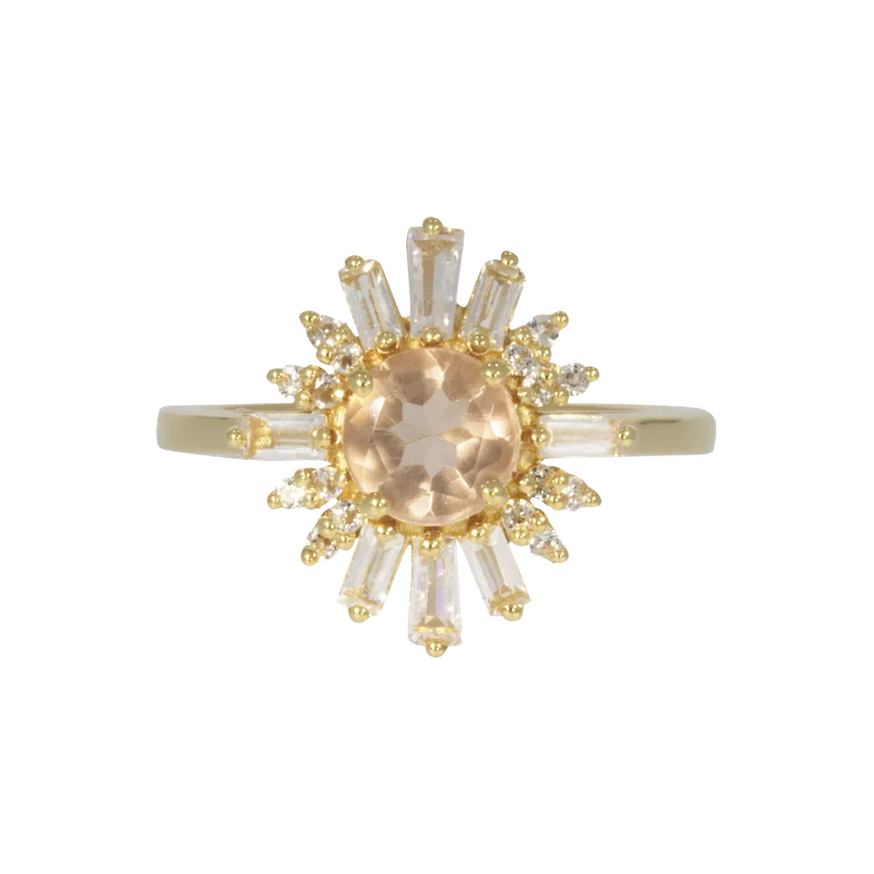 Juvelan Delhi Statement-Ring Morganit Topas 14 mm