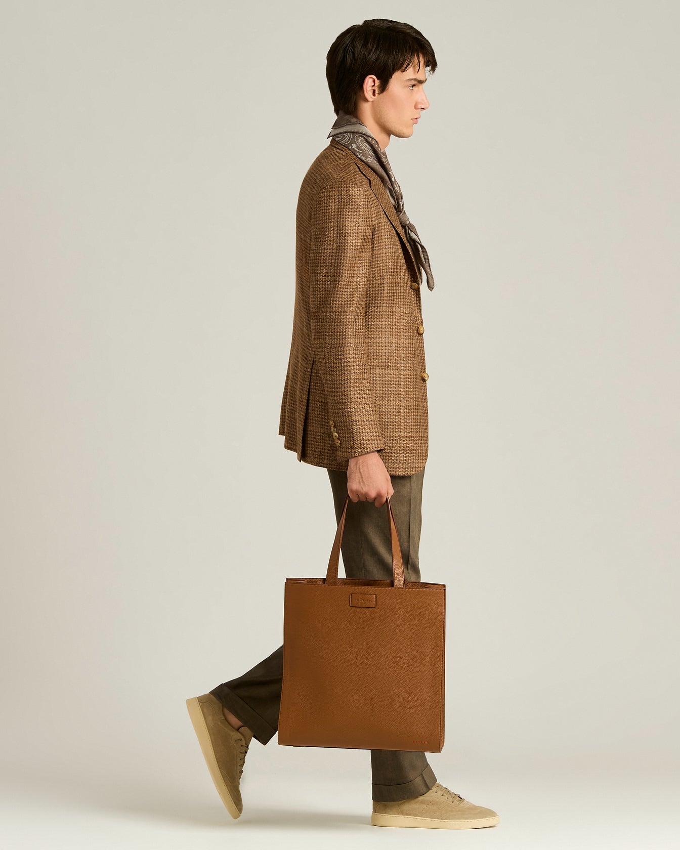 Kiton Bags Tote Hirschleder Braun Shopper TU
