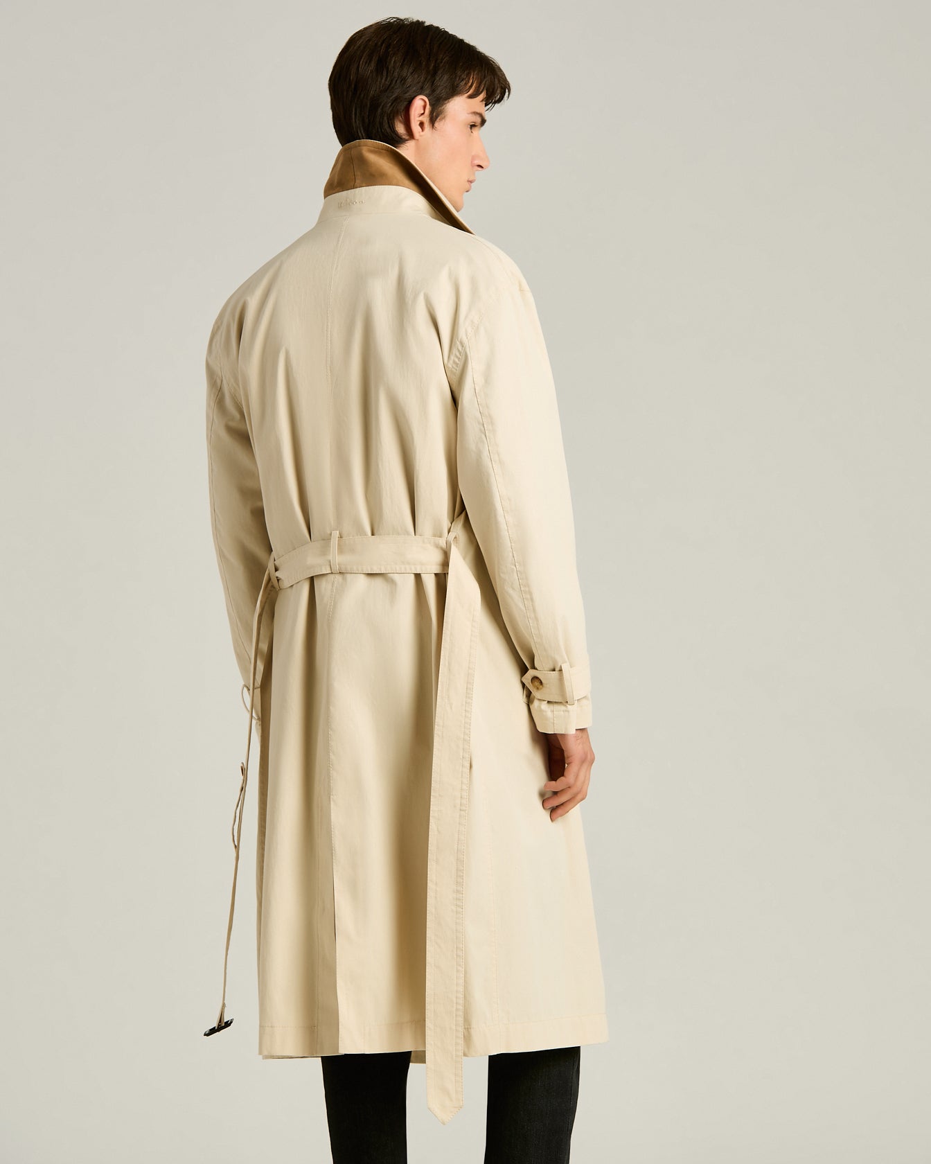 Kiton Trenchcoat Mantel Beige Größe 50