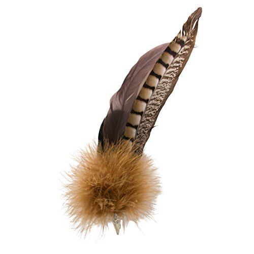 Alpenflüstern DAHEIM Fasanenfeder-Brosche Fabiola braun