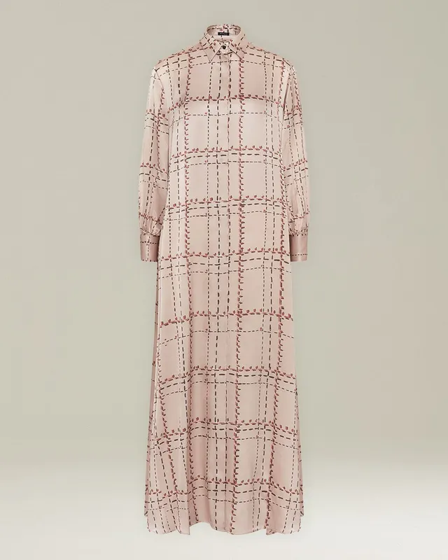 Kiton Dresses Printed Silk Hemdkleid Gr.40 mit Gürtel