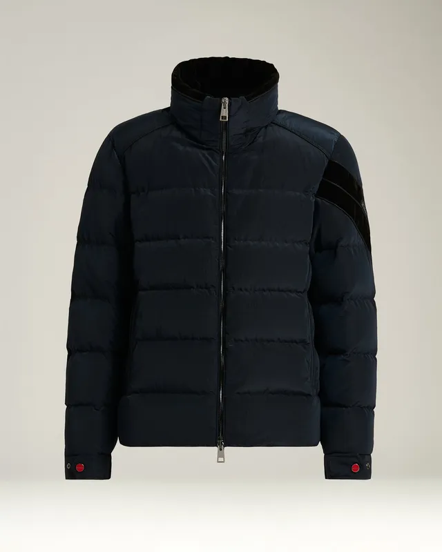 Kiton Outerwear Quilted Bomber Blouson 52 Navy Technik