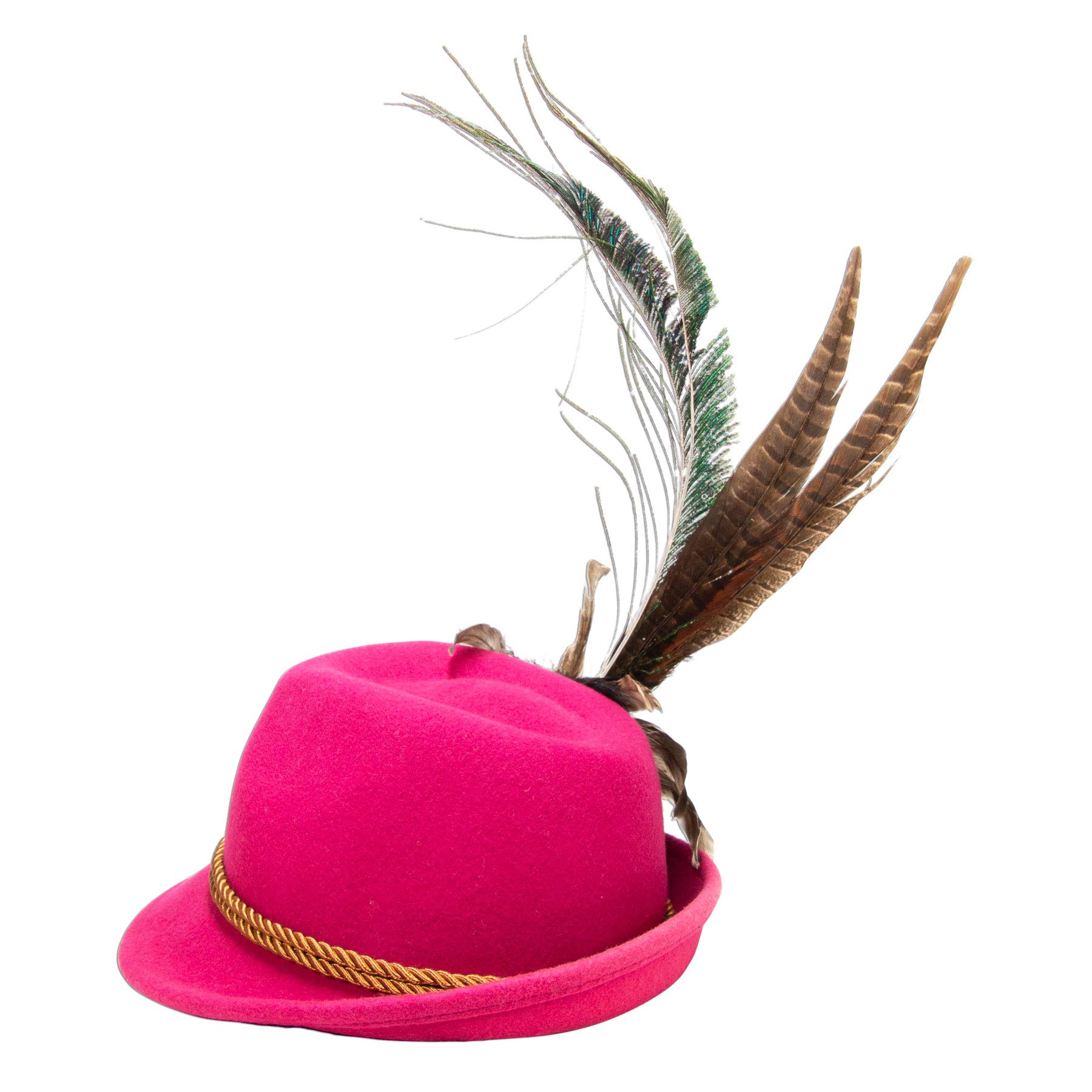 Alpenflüstern DAHEIM Hilde Filzhut Trachtenhut pink-Fuchsia