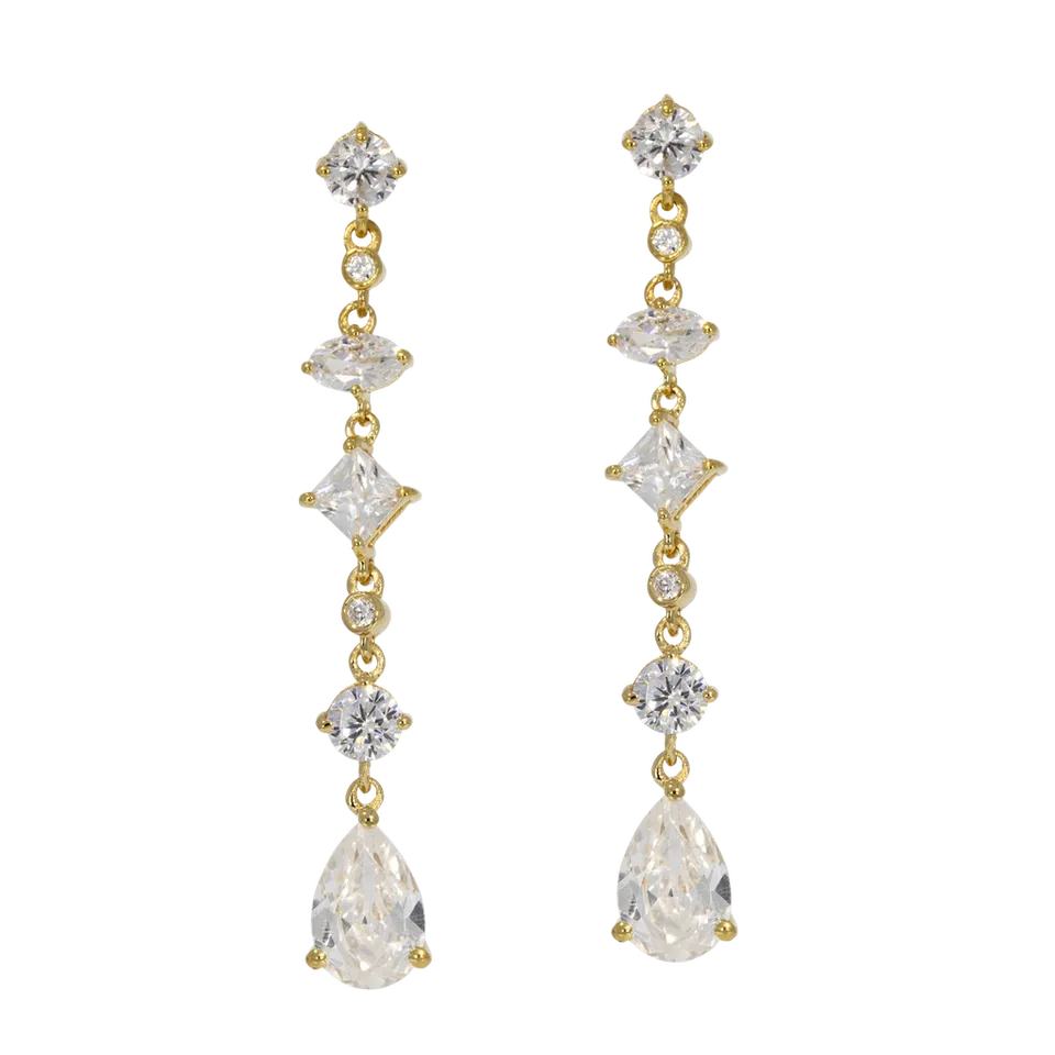 Juvelan Mariella Kristall Ohrringe 4,5 cm Brautschmuck