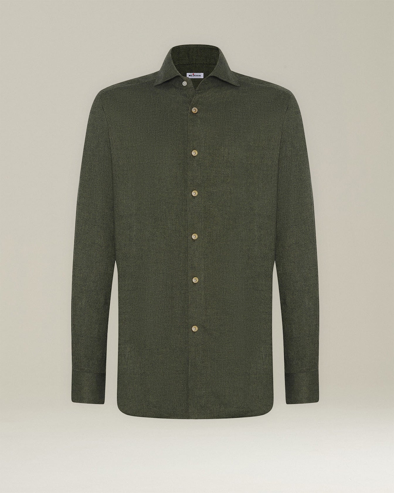 Kiton Shirts Hemd Flanell Baumwolle Perlmuttknöpfe