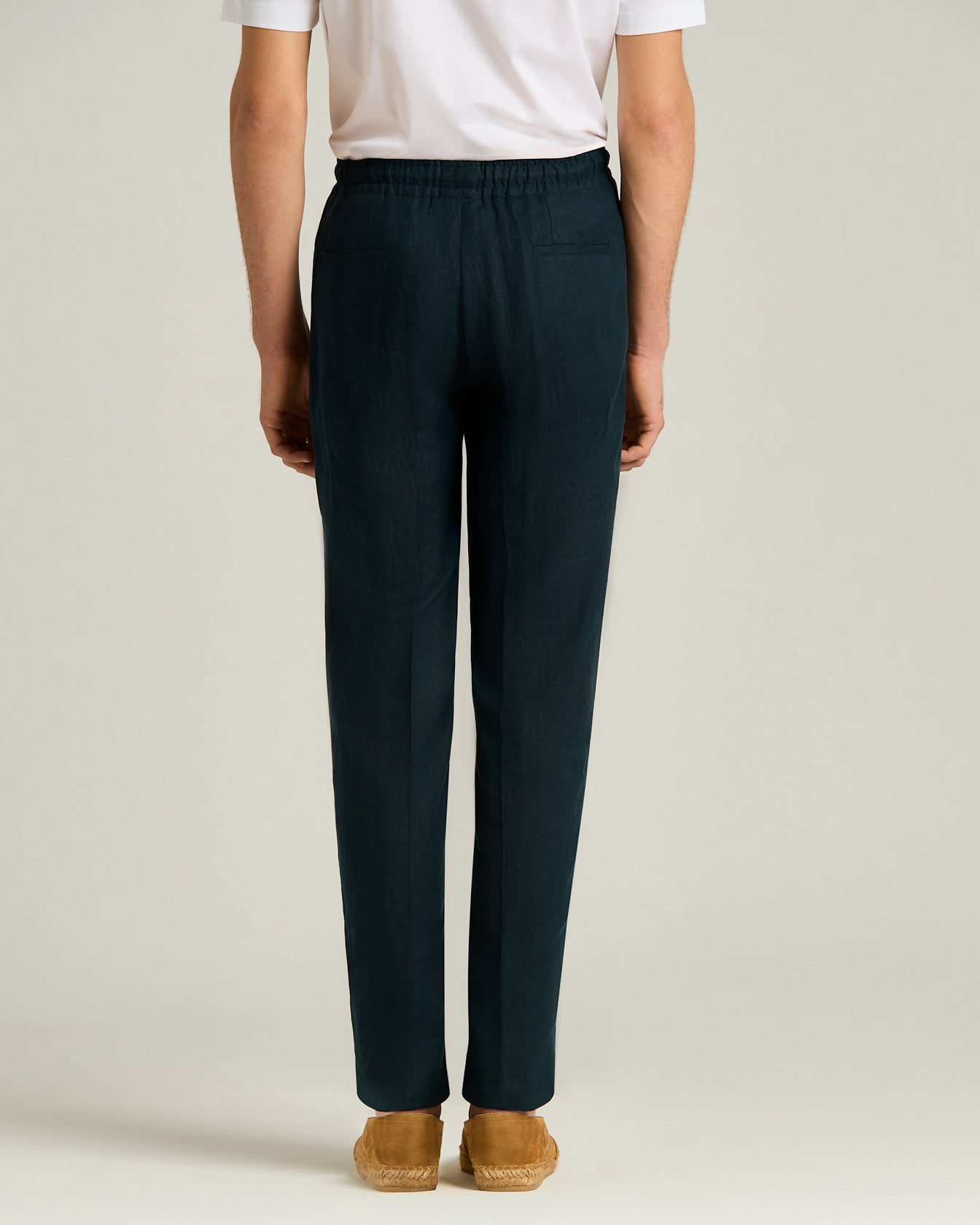 Kiton Trousers Leinenhose navy Comfort Fit