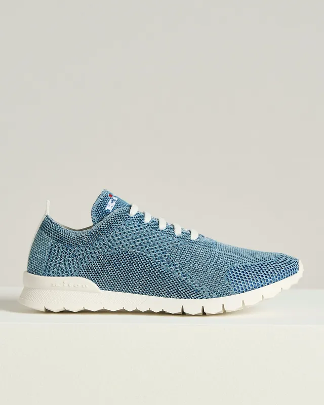 Kiton Fits Sneaker Baumwolle Denim-Blau 42