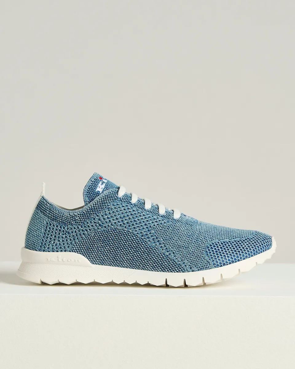 Kiton Fits Sneaker Baumwolle Denim-Blau 42