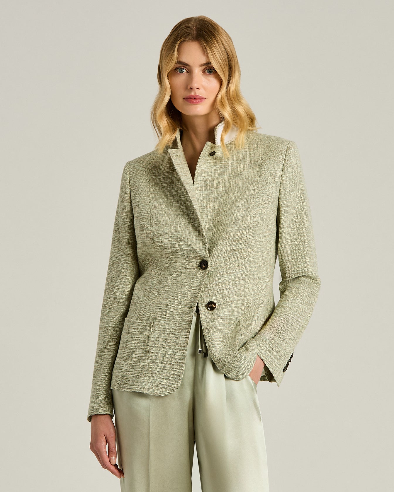 Kiton Jackets Tailored Jacket Green Blazer Sakko Wolle-Seide Gr.36-48