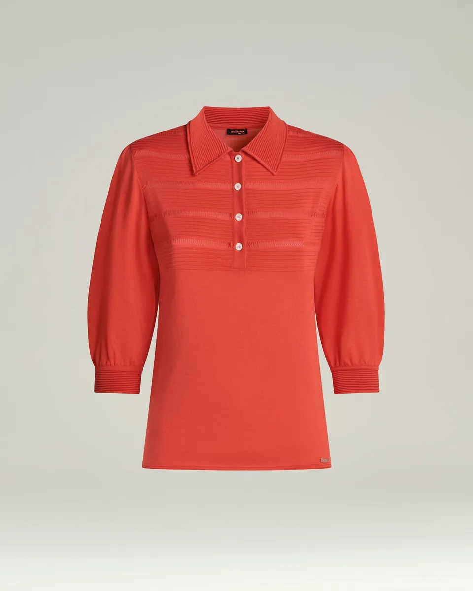 Kiton Polo Seiden Polo Koralle Gr 40 Festkleidung