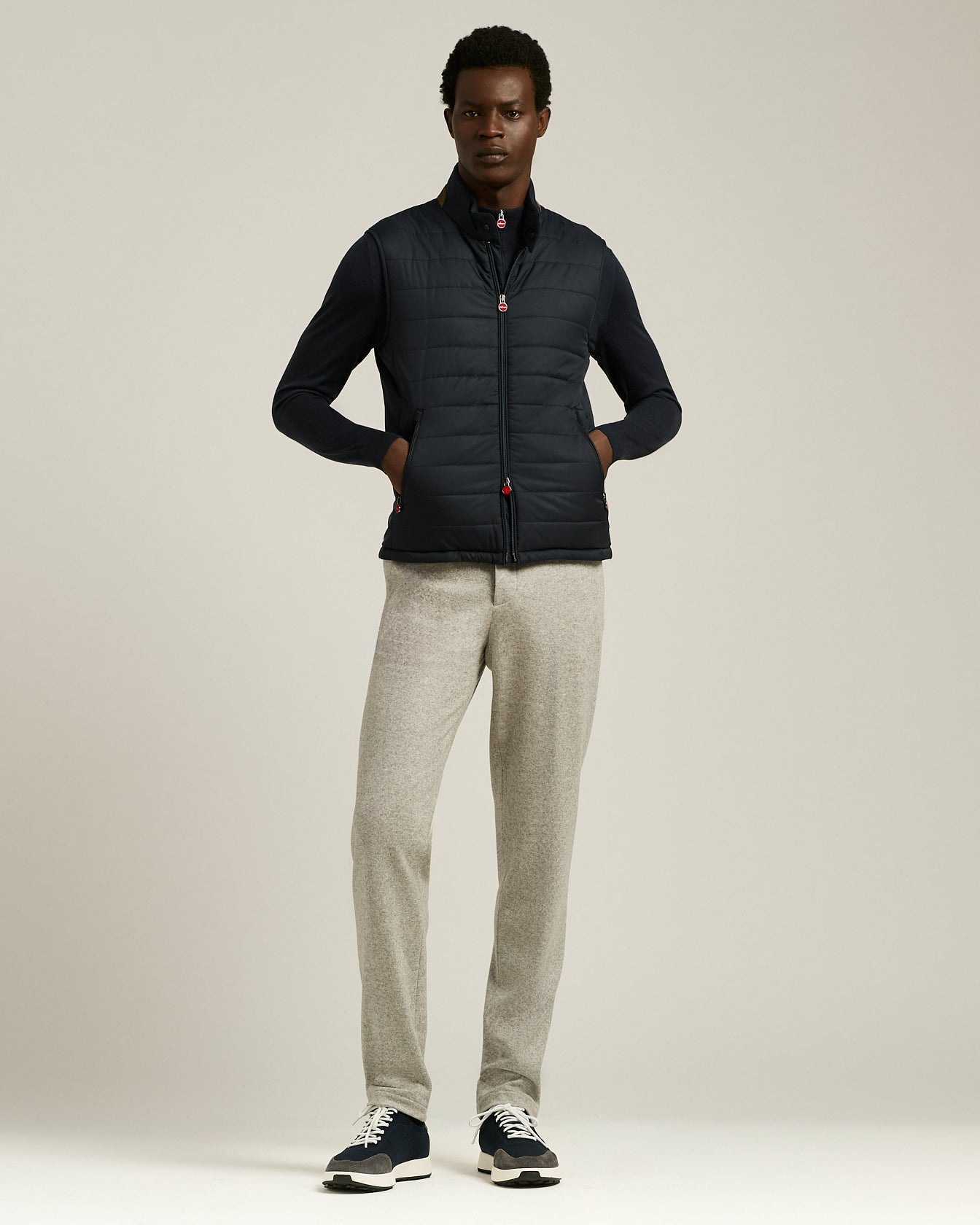 Kiton Padded Gilet Steppweste Navy Größe 50