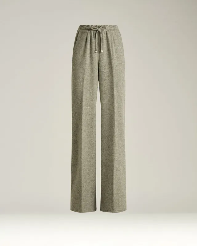 Kiton Trousers Wide-Leg Hose Grau Wolle Cashmere
