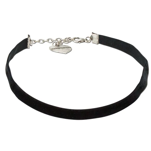 Alpenflüstern DAHEIM DHK076 Samt-Kropfband Schwarz 1cm