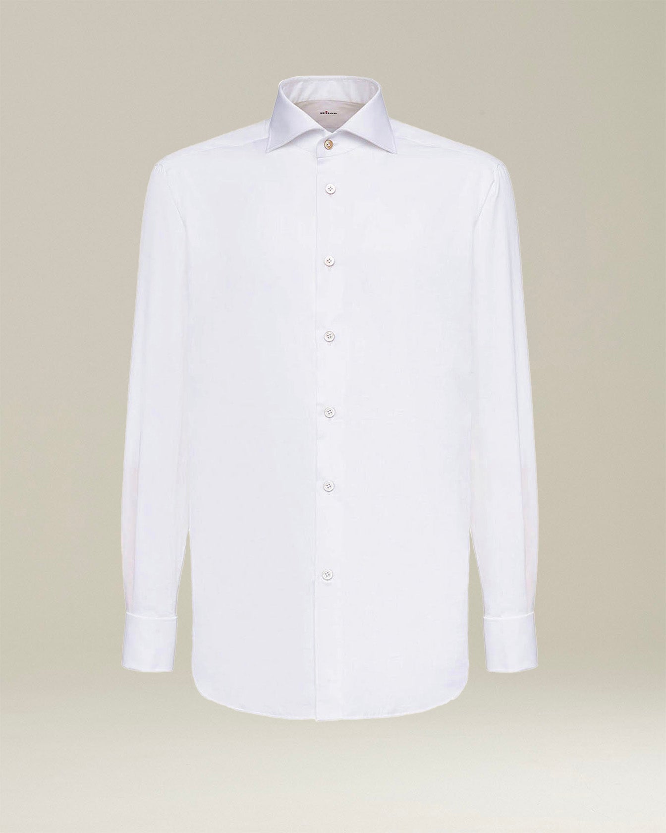 Kiton Camicia Cotone Hemd Schwarz Baumwolle