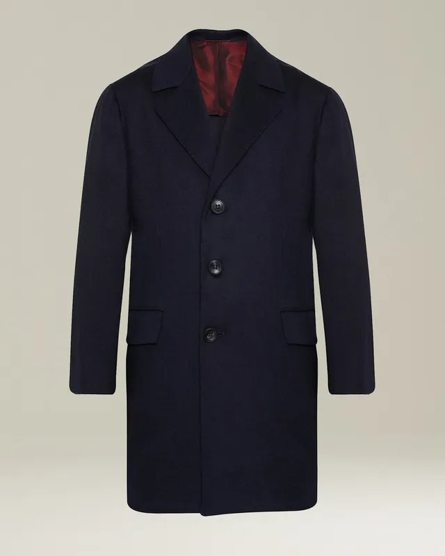 Kiton Caban Jacke Kaschmir Vikunja blau einreihig