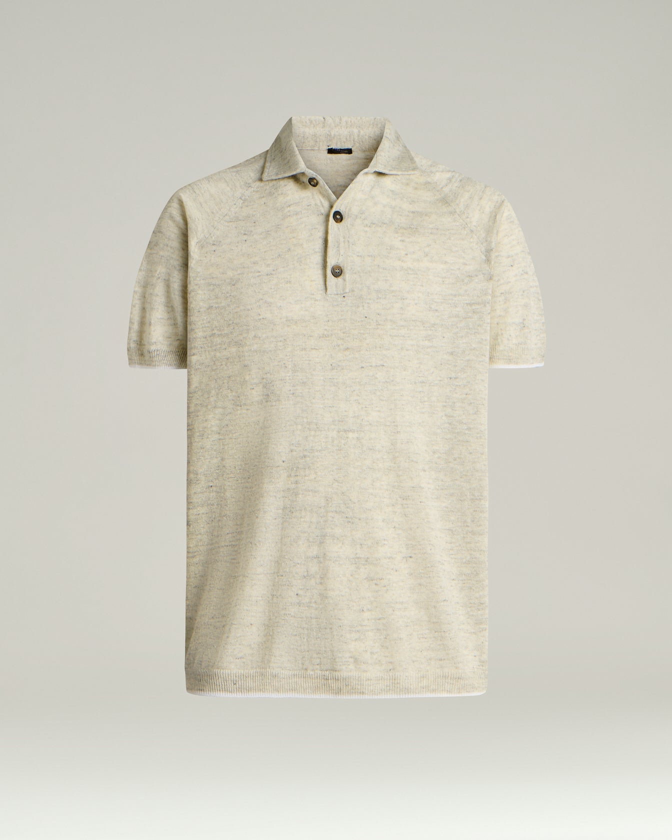 Kiton Polo T-Shirt Polo grau Leinen Kurzarm