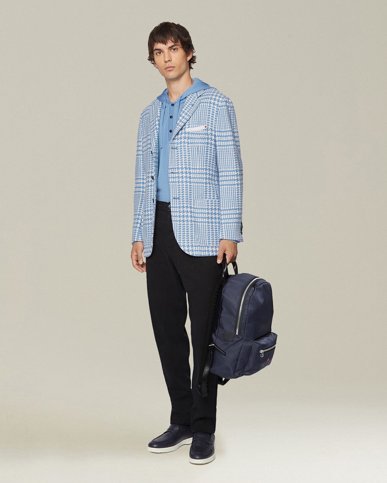 Kiton Knitwear Kapuzen Top Kaschmir Seide Knopfleiste