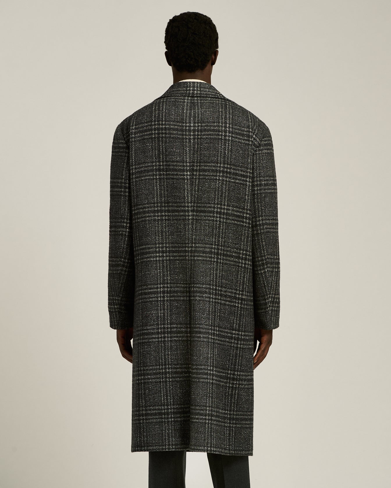 Kiton Zweireiher Mantel Wolle Kaschmir Seide Gr. 50