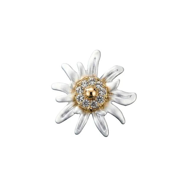 Alpenflüstern DAHEIM API148 Ansteck-Pin Edelweiß creme-weiß