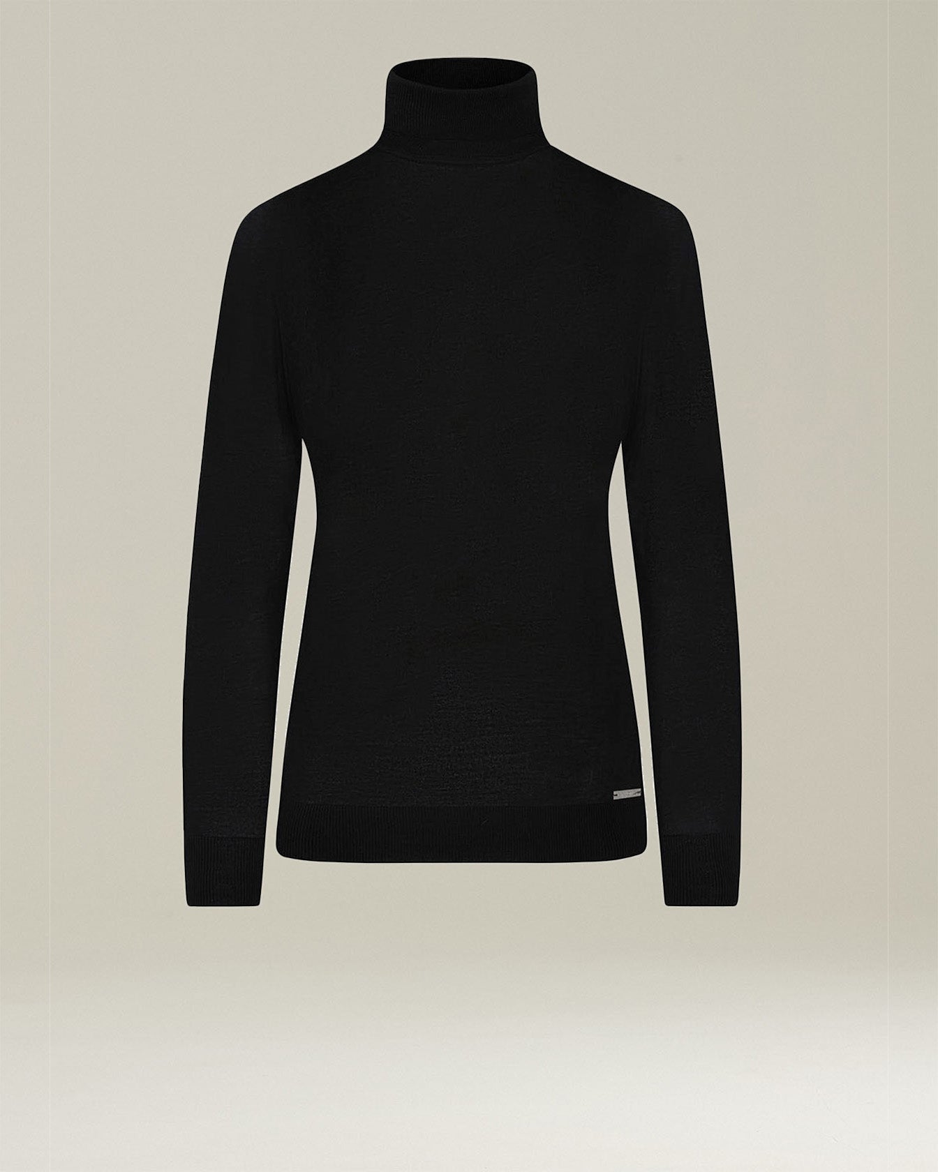 Kiton Knitwear Rollkragenpullover schwarz Gr. 42 Kaschmir-Seide